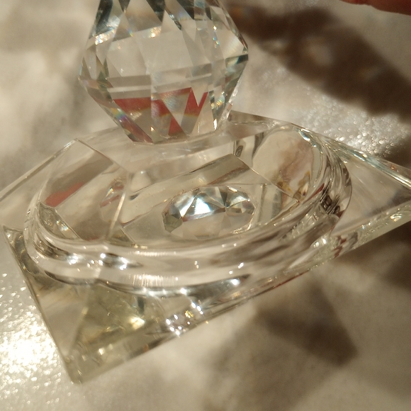 Lead Crystal Candle Pedistal - Picture 4 of 7